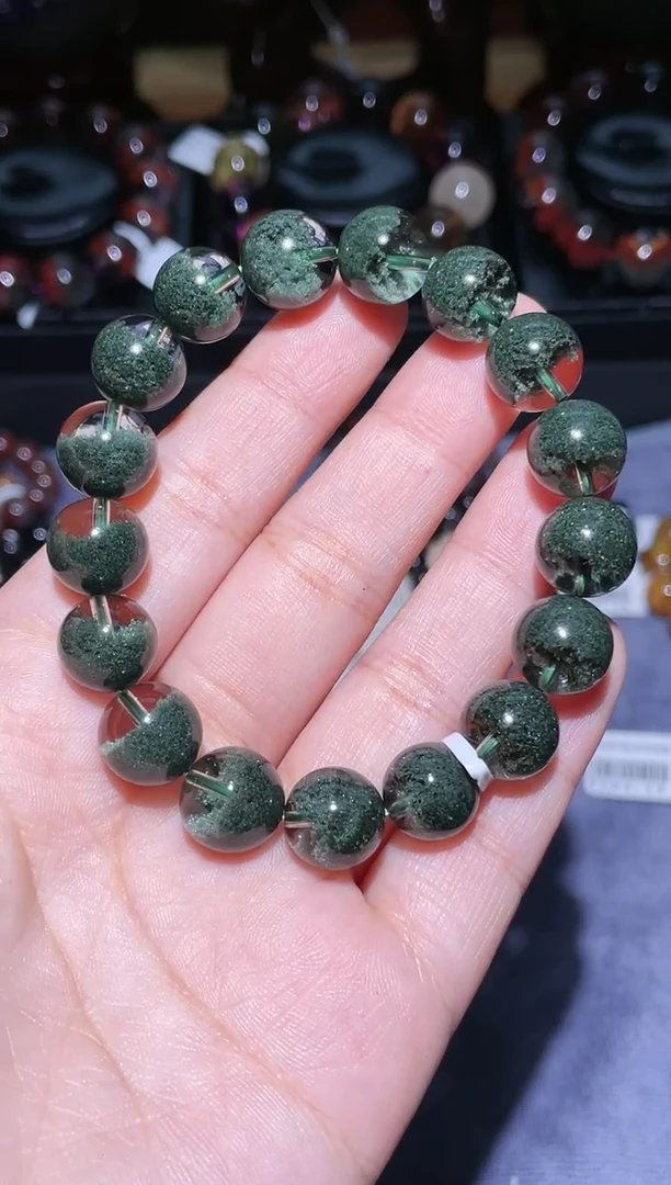 【闪购商品】水晶手链未镶嵌绿幽灵11mm总价15688剩下