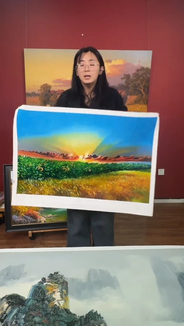 油画【32号】约90*60cm丨朝鲜原创纯手绘孤品油画丨顺丰包邮