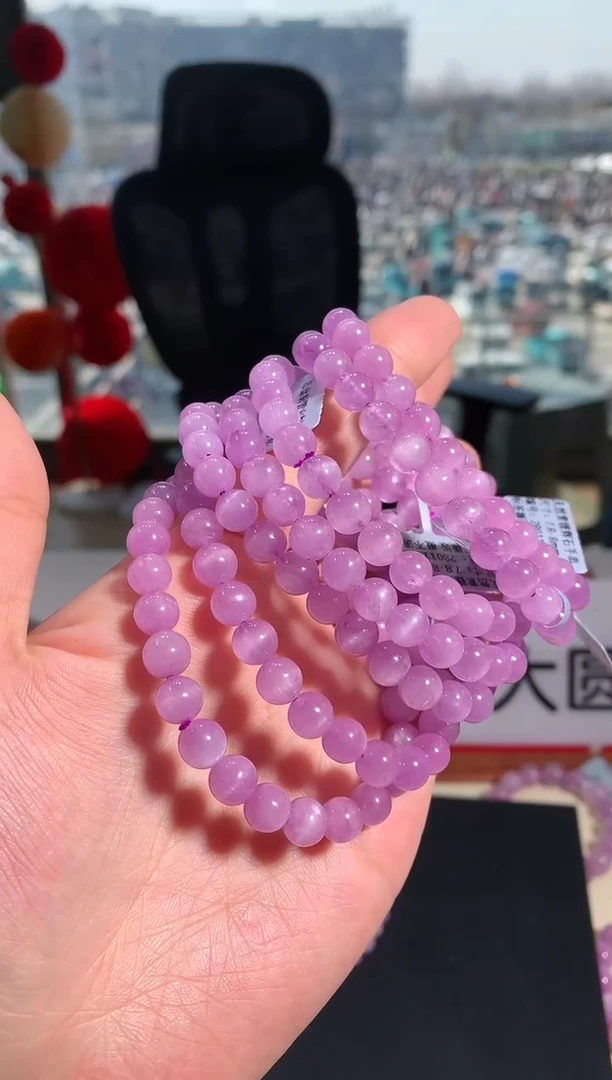 【闪购商品】锂辉石手串未镶嵌7.8-8mm紫锂辉手链多样性发其一