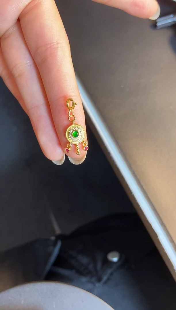 吊坠(不含链)银S925镶嵌翡翠1