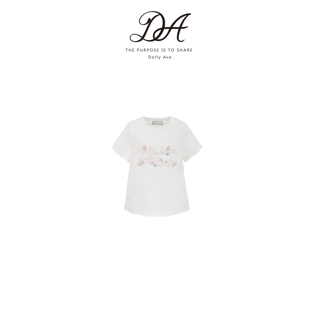 【现货】Dolly Ave 「少女系列」手工绣田园上衣夏季甜美百搭亲子TEE