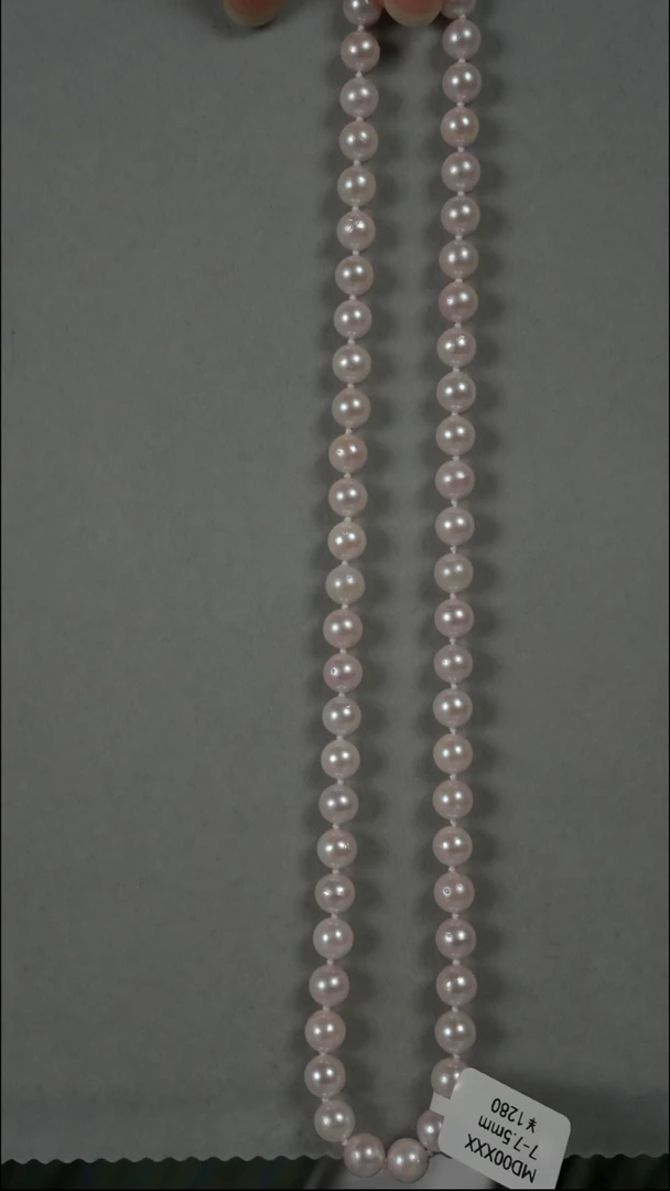 项链银S925镶嵌海水珍珠AK7-7.5mm