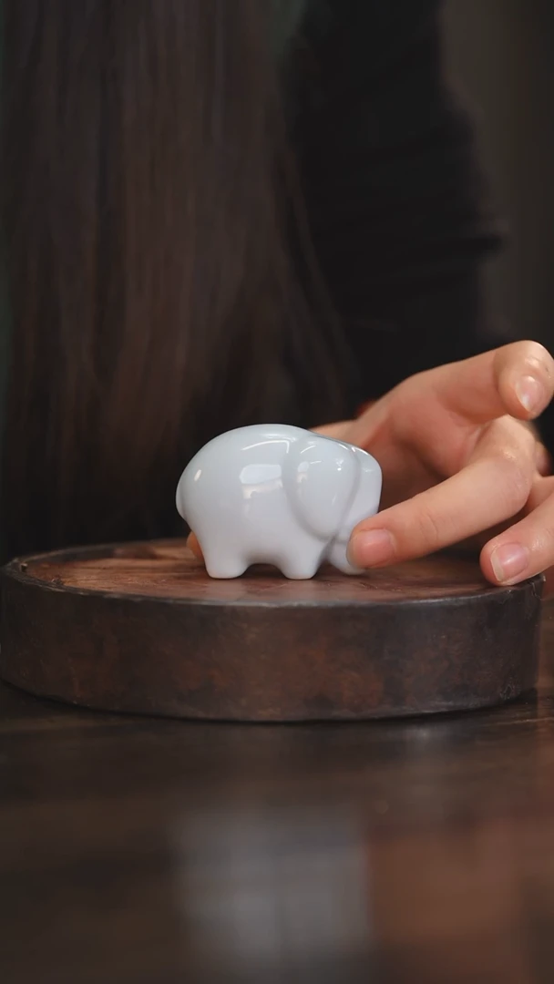 【闪购商品】杯7柴房陶瓷丨蓝色象茶宠