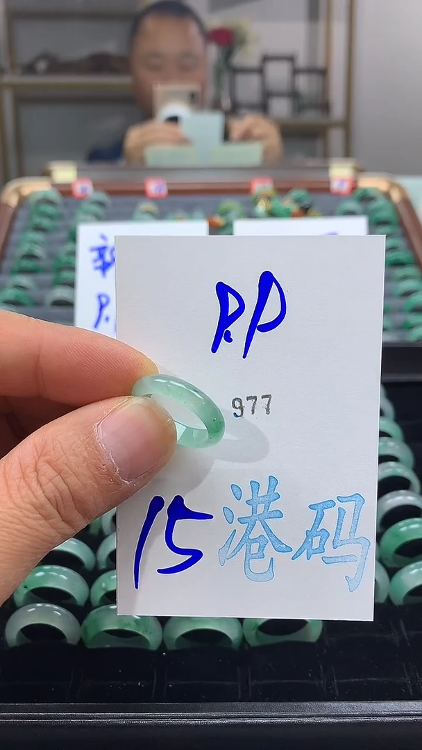 未镶嵌戒圈石英质玉非洲翠