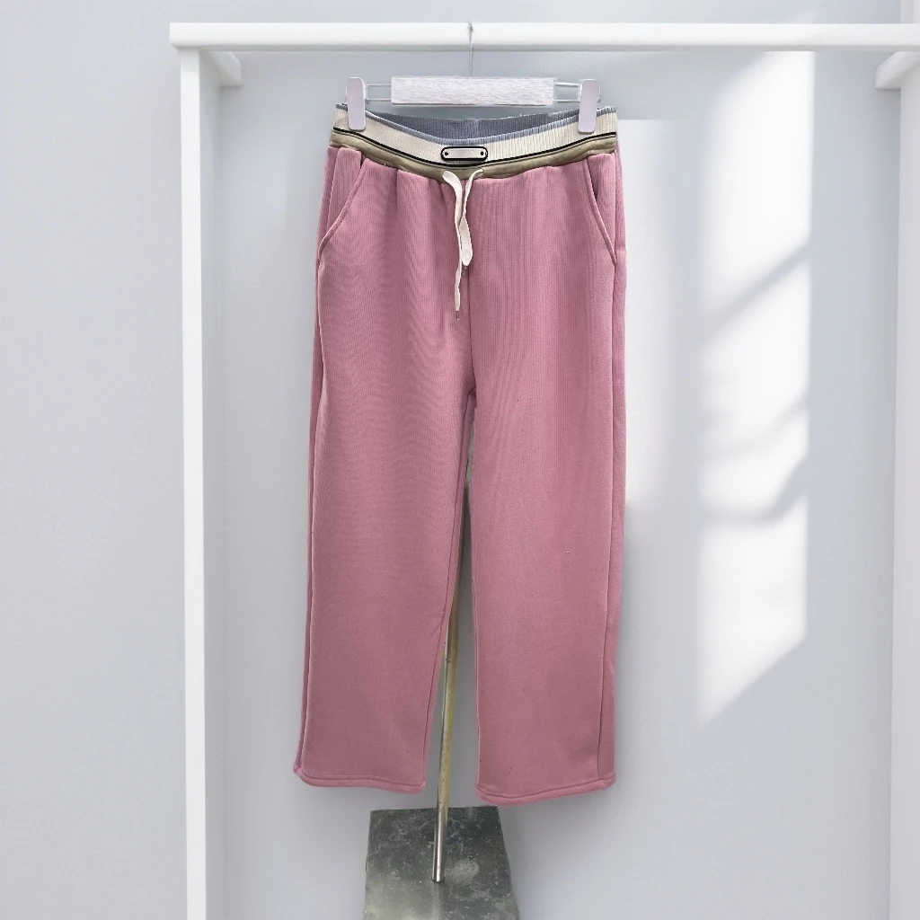 1634秋季新款加绒加厚保暖舒适休闲裤时尚阔腿