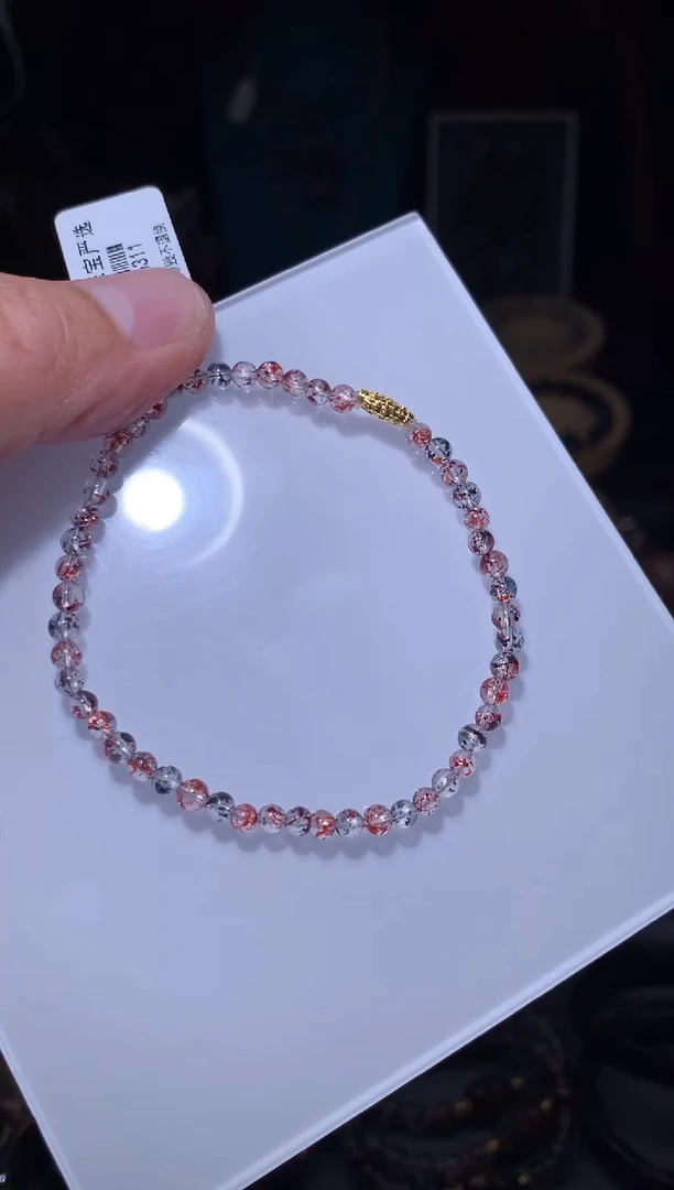水晶珠宝半成品18K金镶嵌金草莓