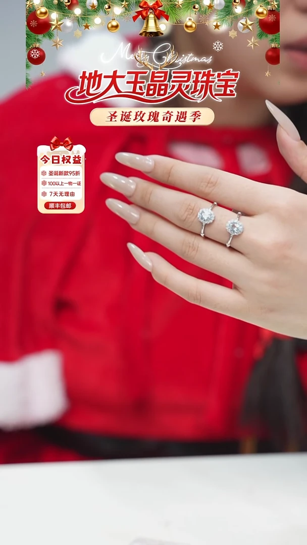 银S925镶嵌戒指海蓝宝石多样性发一