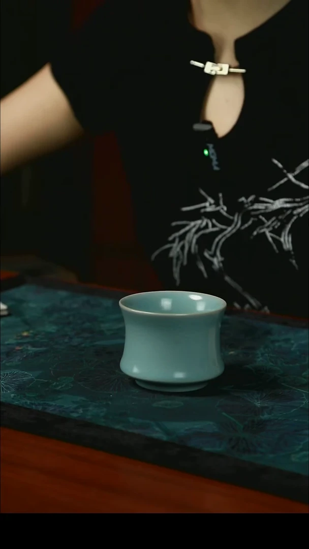 束腰杯 仿古 支钉 开片一级品