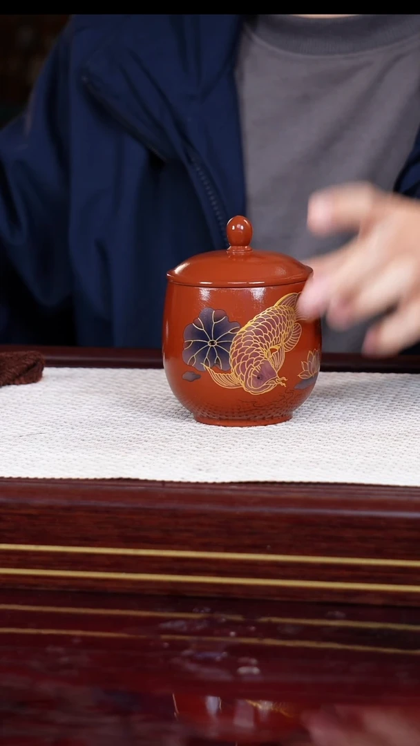 茶杯紫砂宜兴原矿紫砂 全手工制作