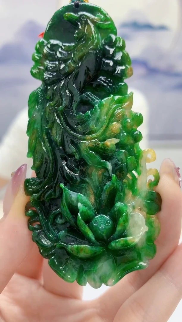 定制翡翠未镶嵌4812jw-毛货挂件赠珠链168