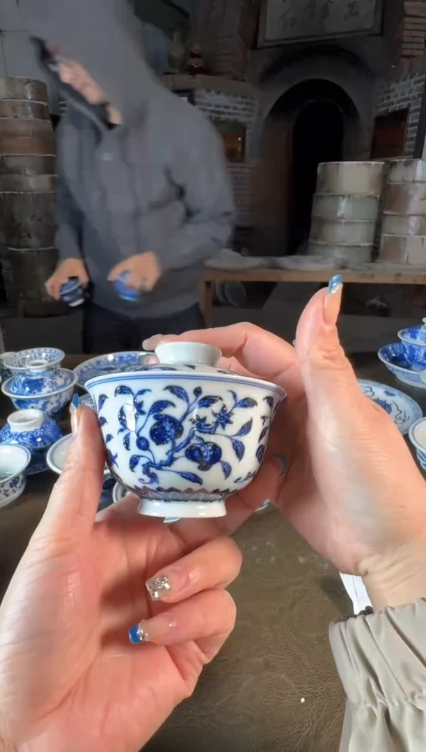 杯子陶瓷三方器合瑞果盖碗