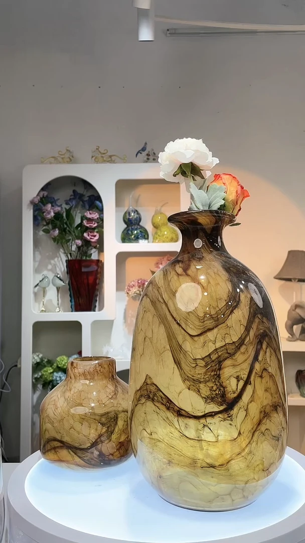 【闪购商品】琉璃1大1小琉璃花瓶