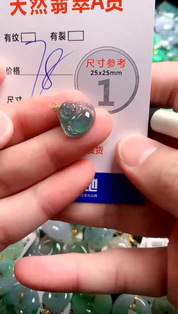 翡翠18K金镶嵌颈饰24000087