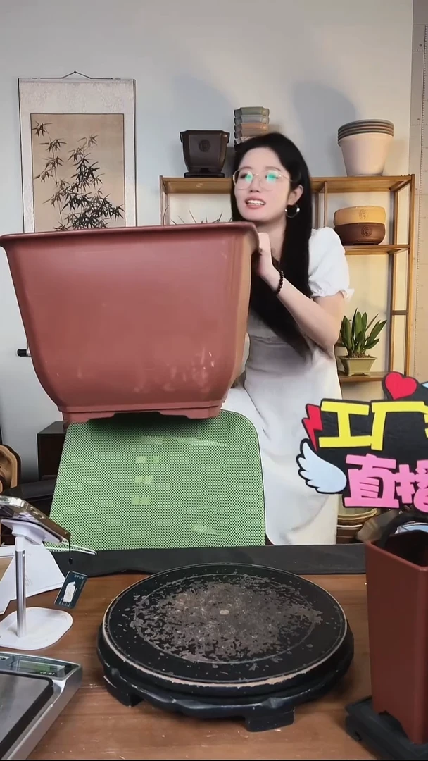 50抽角四方盆紫檀色两只装