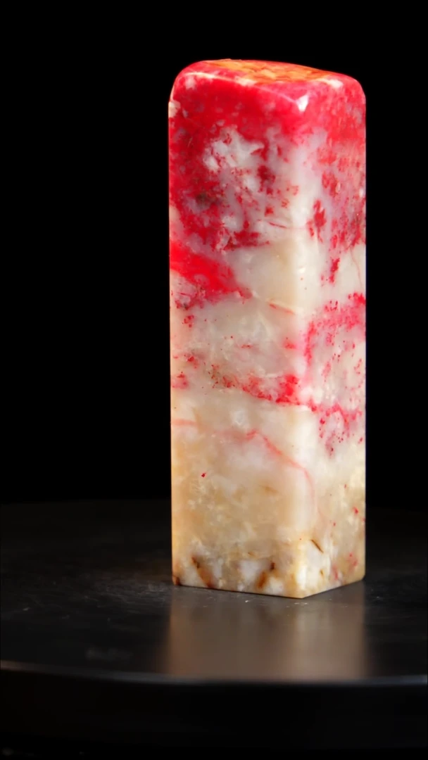 鸡血石白冻鸡血石