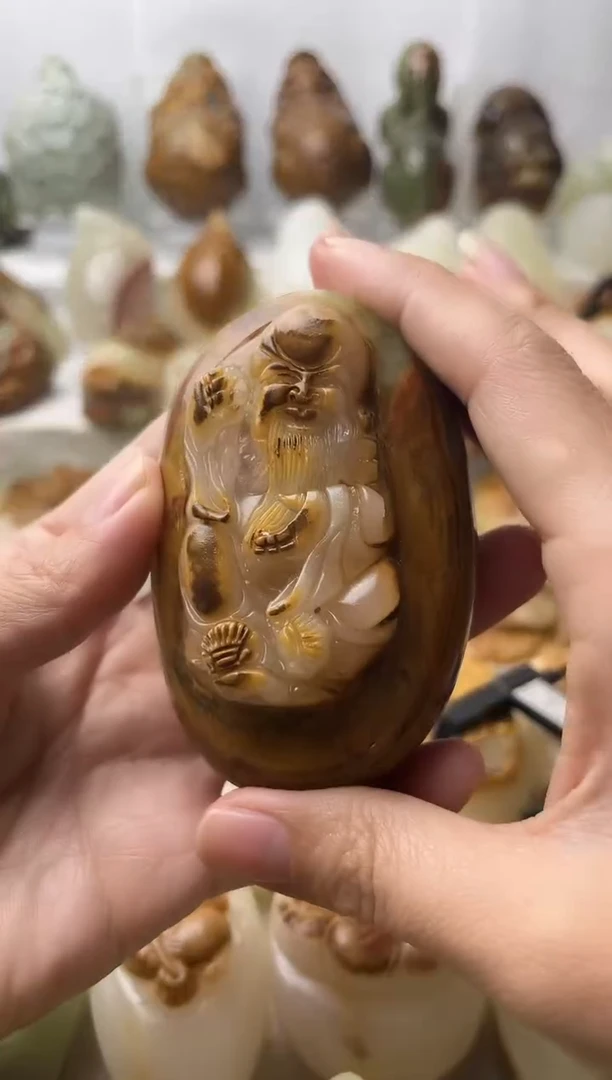 石材古青石棉纹正常不退换寿星