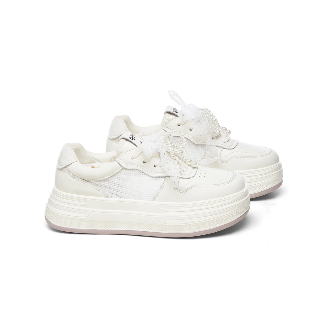 夏季潮牌新款透气板鞋平底休闲鞋低帮百搭系带小白鞋X 检 2280