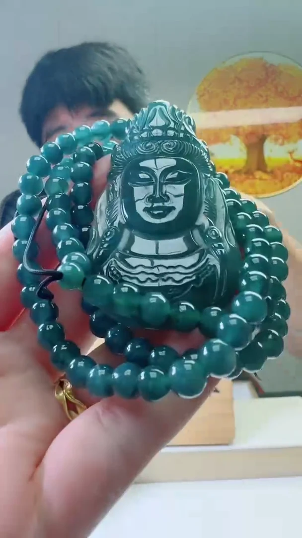 颈饰未镶嵌翡翠天然A货翡翠 多样性随机发其一