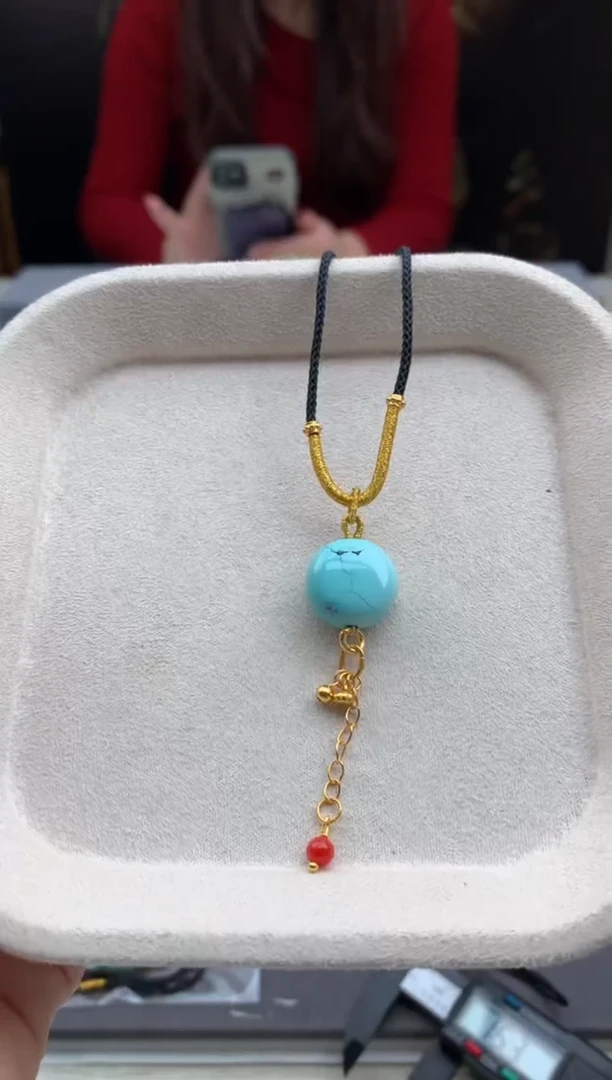 未镶嵌绿松石锁骨链茜 w50