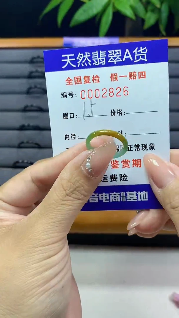 【闪购商品】翡翠戒圈未镶嵌2826天然翡翠A货