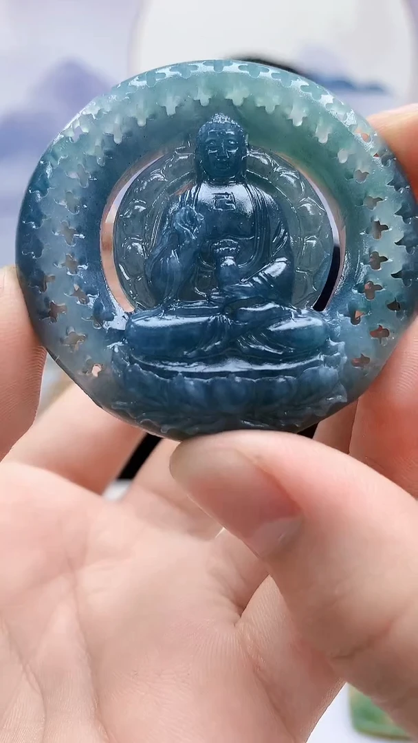 定制翡翠未镶嵌5153bb-毛货挂件55
