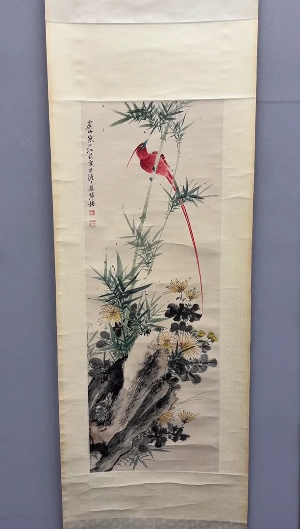 书法江老师 花鸟作品 立轴