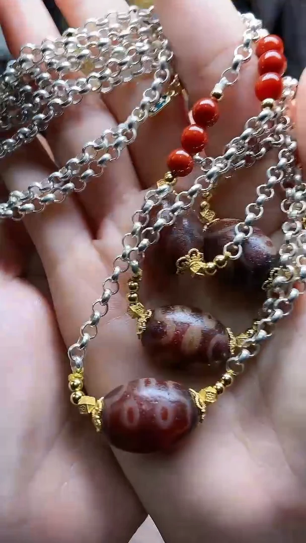 未镶嵌项链玛瑙/玉髓（覆膜）条纹玛瑙  只发其一