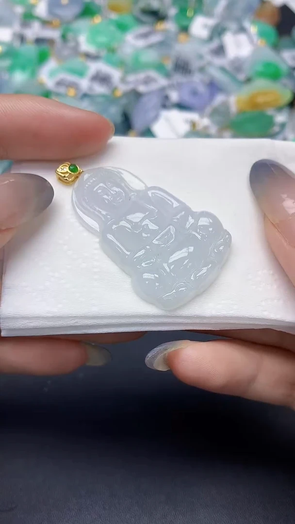 翡翠未镶嵌颈饰天然缅甸a货翡翠