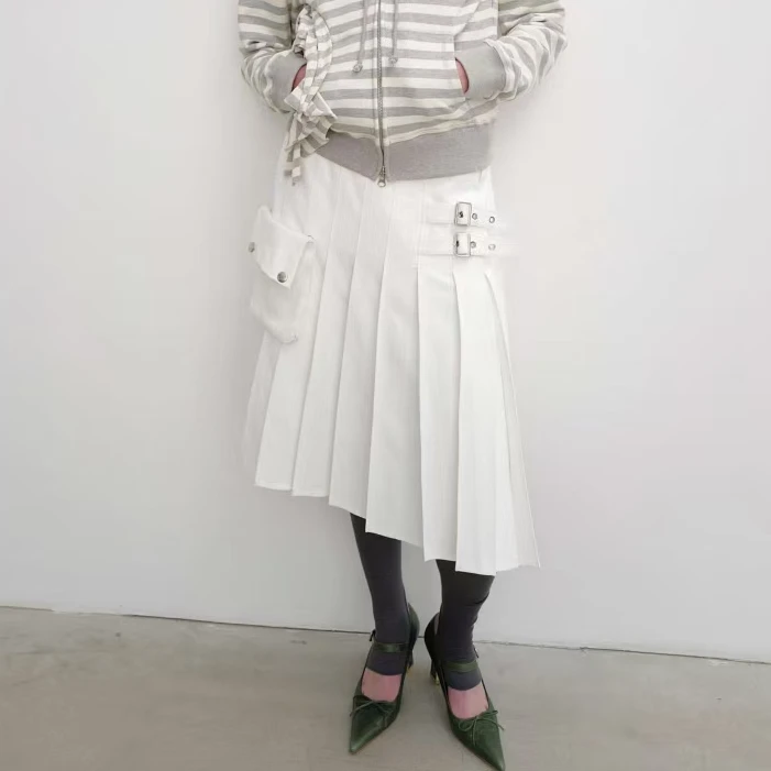 OPEN YY 设计师品牌「output」可拆卸工装口袋半裙