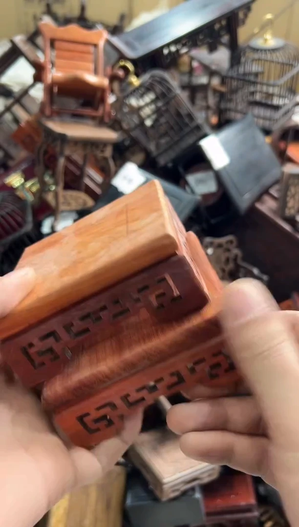 【闪购商品】木431瑕疵底座摆件花架处理2个