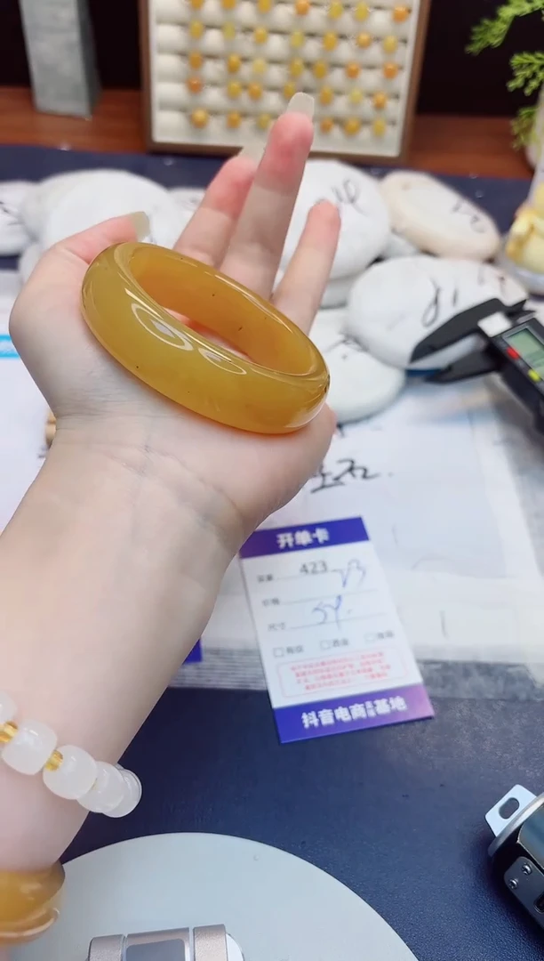 未镶嵌手镯石英质玉423-财气镯-圈口54