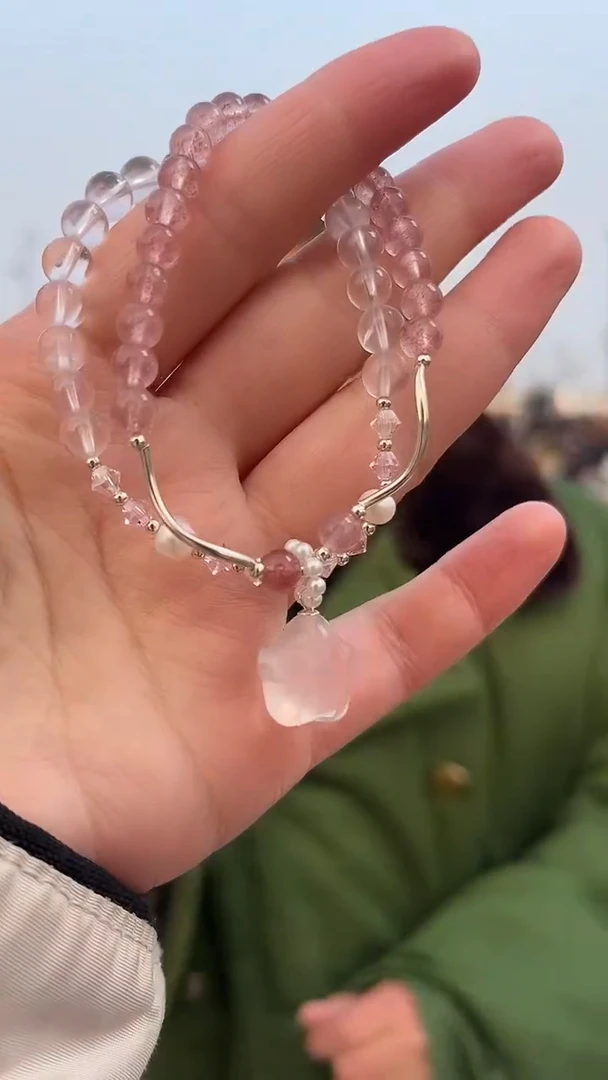 【闪购商品】芙蓉石手链未镶嵌天然DIY手串多样性发一6mm