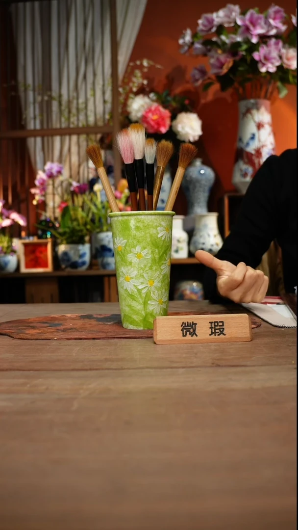 当代高温釉下彩手绘陶瓷餐具