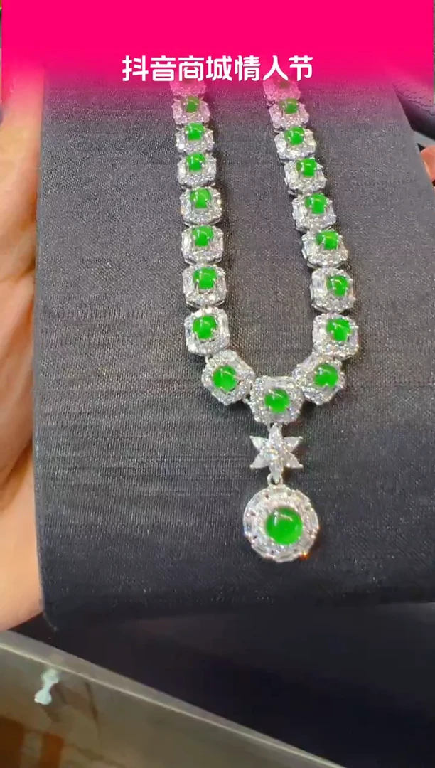 【闪购商品】翡翠项链银S925镶嵌005  （多样性发货）