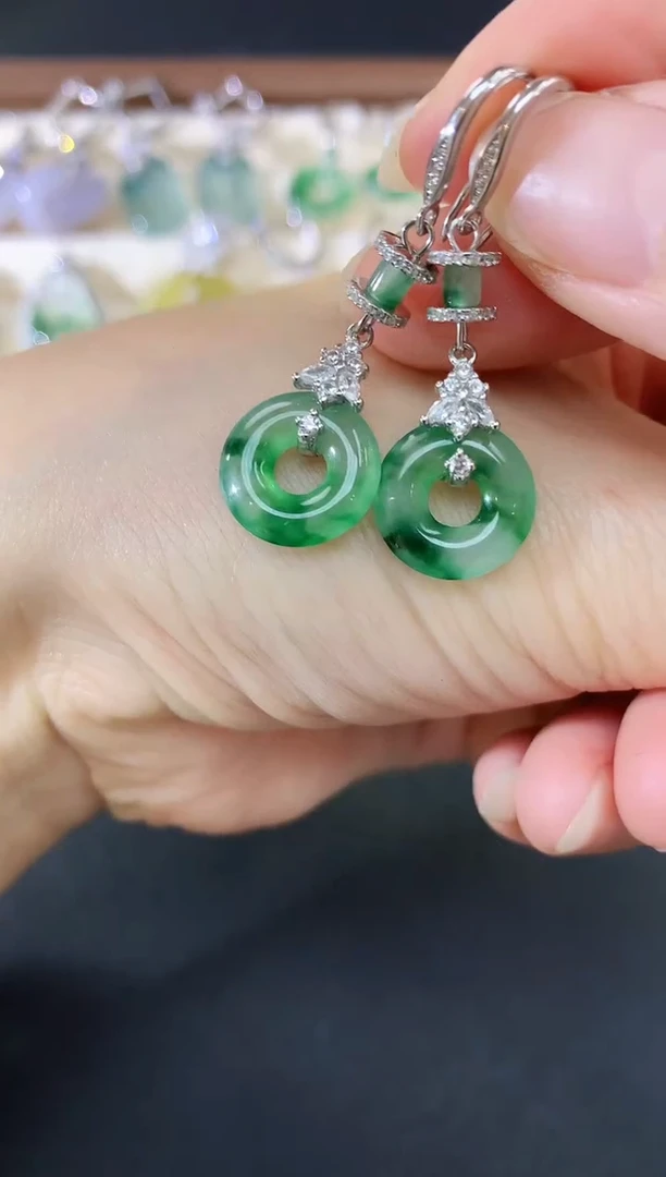 未镶嵌翡翠耳饰143买断场不退不换|2980