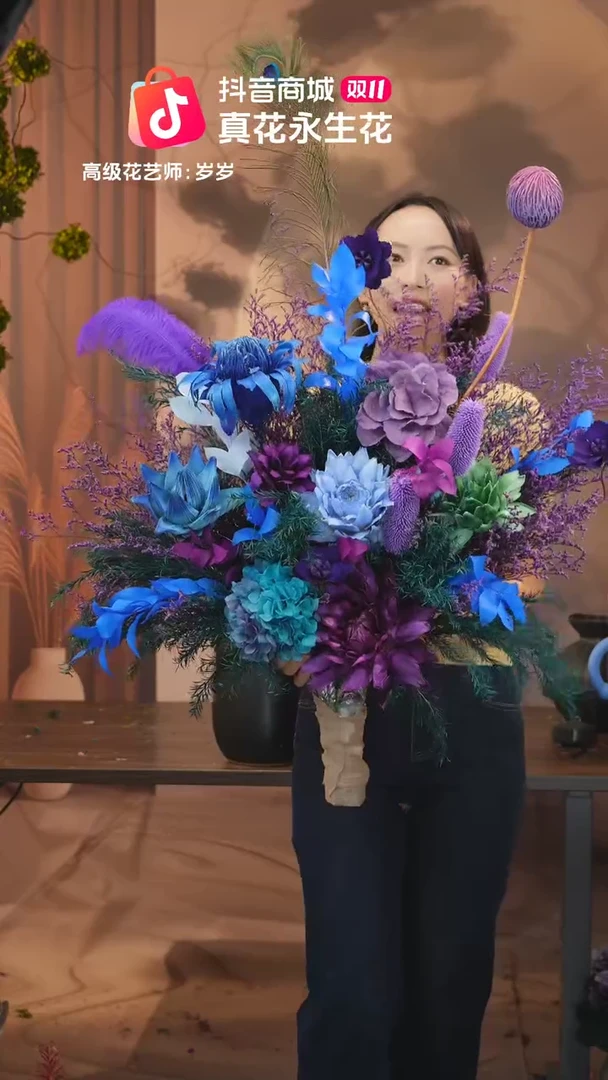 有机玻璃：单花束不带花瓶