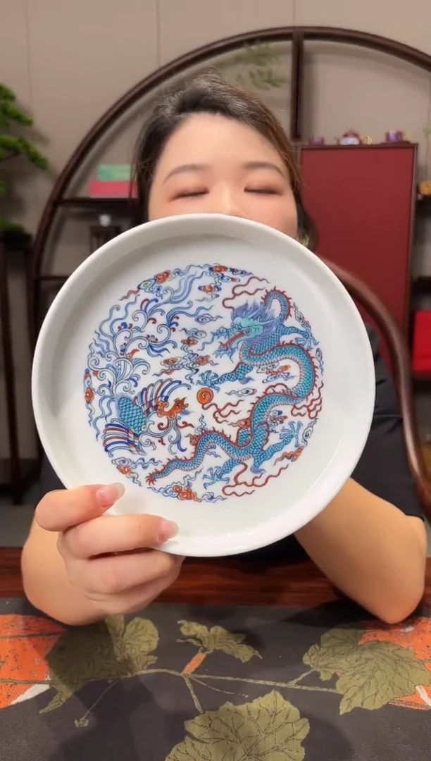 摆件景德镇陶瓷涂杏花专场0434