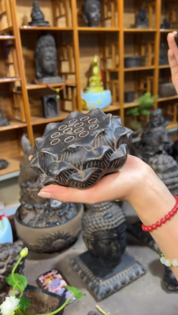 陶土莲蓬实心底座