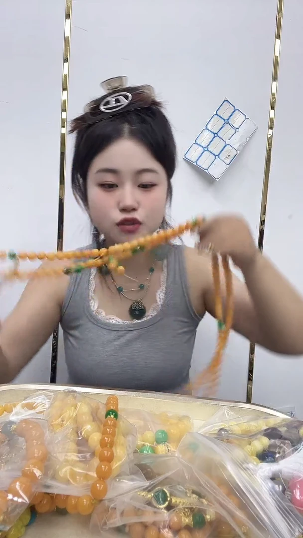 玛瑙/玉髓颈饰合金3060黄斜跨