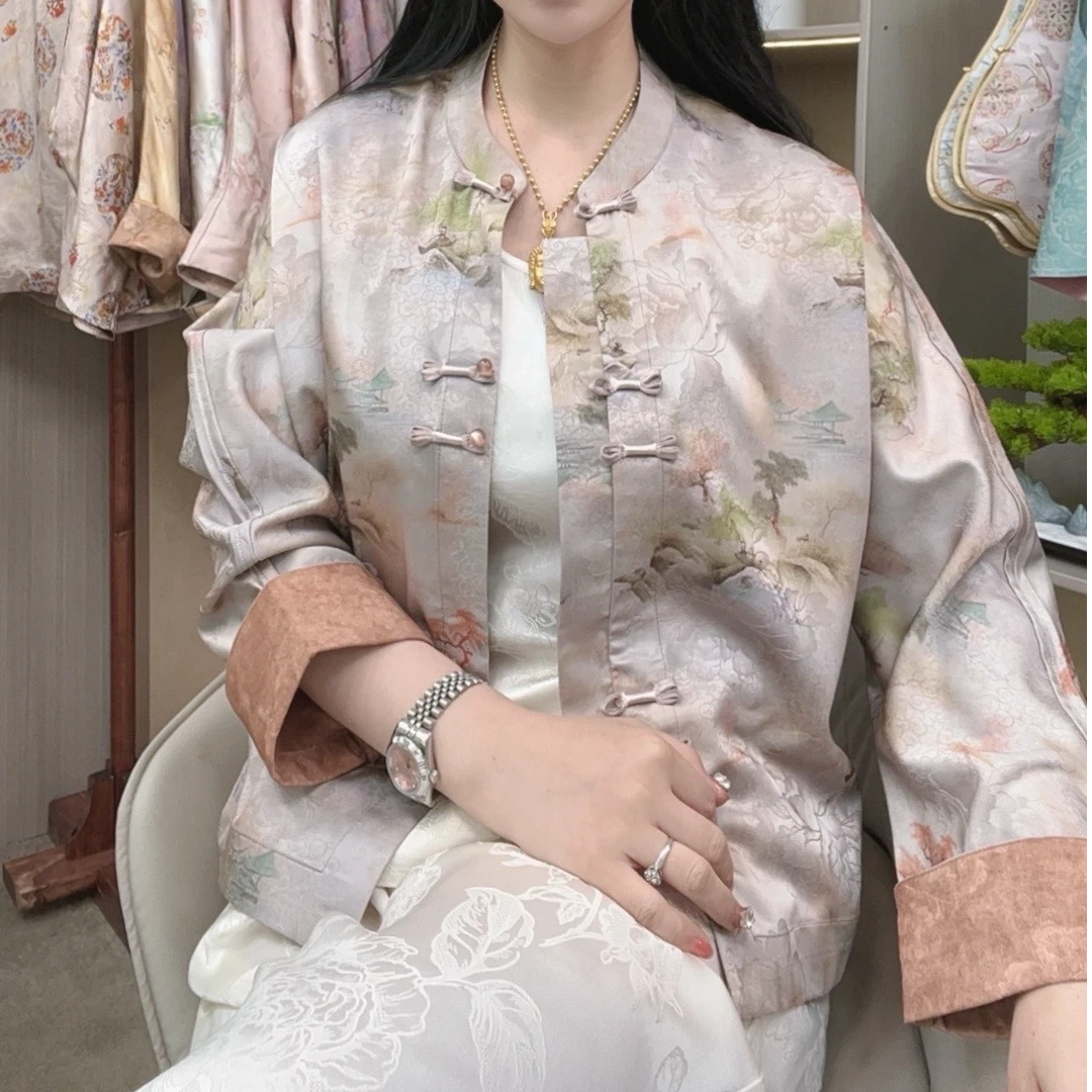 【画江山】2025年春季新款国风高端新中式气质复古外套减龄显瘦