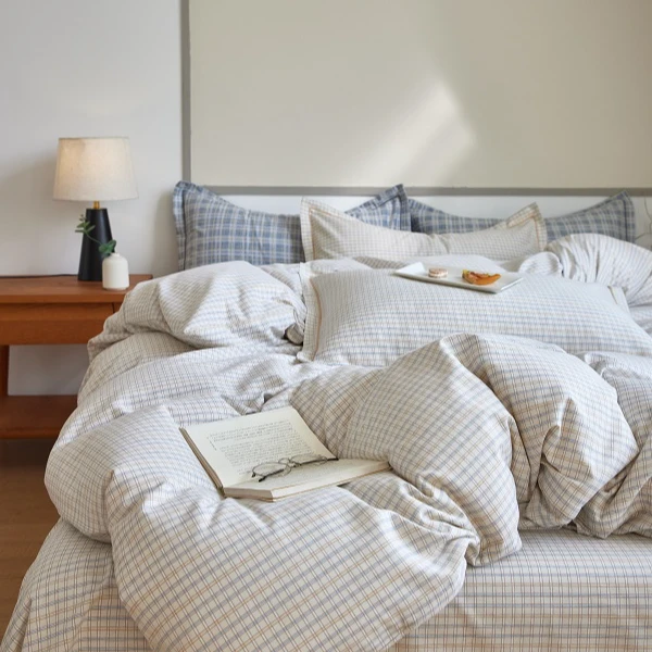 MJN专卖店款 活性印染全棉磨毛印花被套双人 F-004 苏兰格-棕