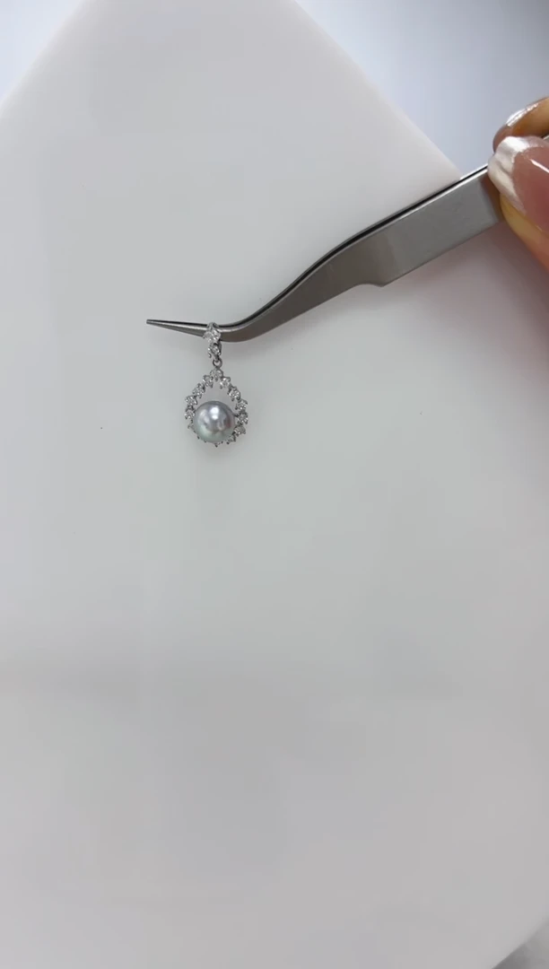 【闪购商品】海水珍珠DA银S925镶嵌吊坠 7 C1211