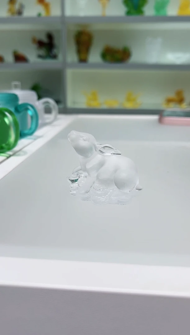 琉璃手工艺品古法琉璃小兔子