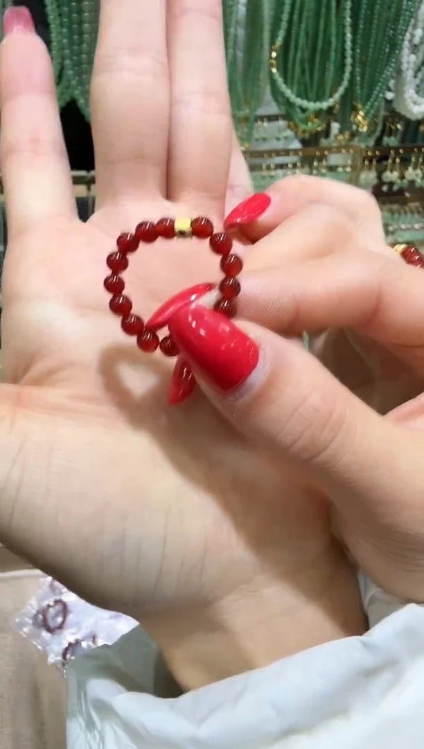 未镶嵌戒指玛瑙/玉髓天然A级玛瑙玉髓戒圈多样性发其一