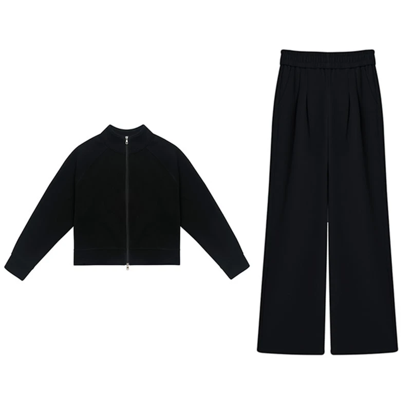 071立领运动套装女2025新款秋装休闲卫衣运动裤健身百搭显瘦套装