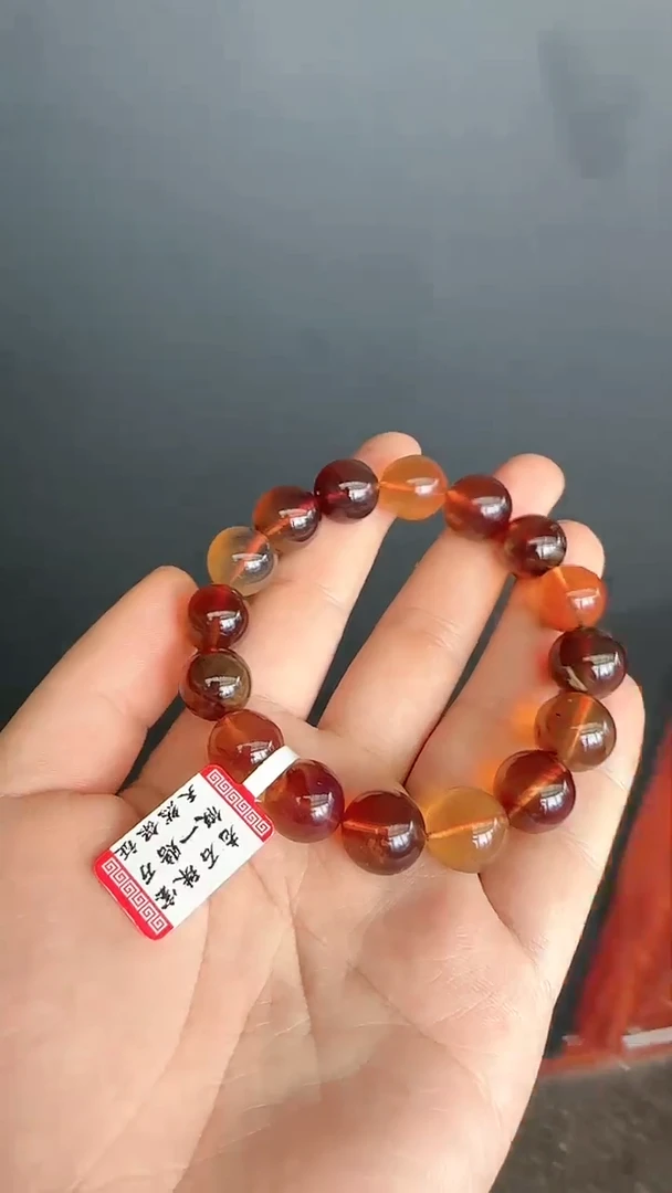 未镶嵌琥珀手串 规格13微瑕多宝手串#6