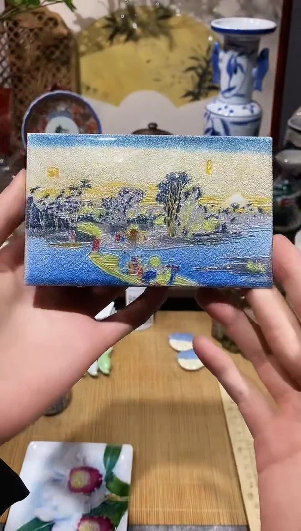 瓷片铜胎七宝烧赏盘