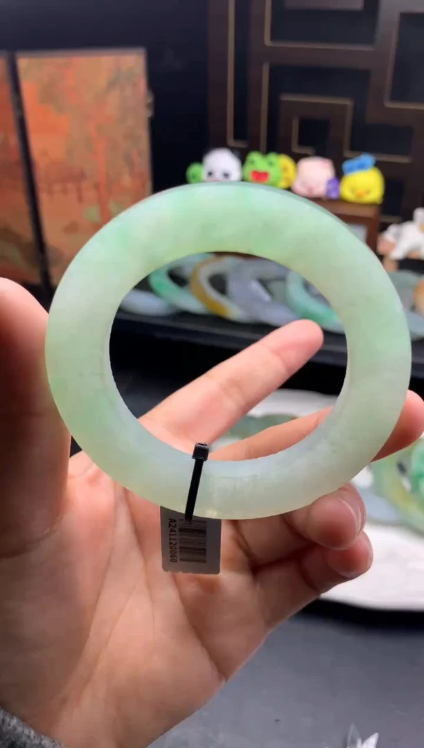 未镶嵌手镯定制定制翡翠冰冰胶胶甜甜美美镯-52号