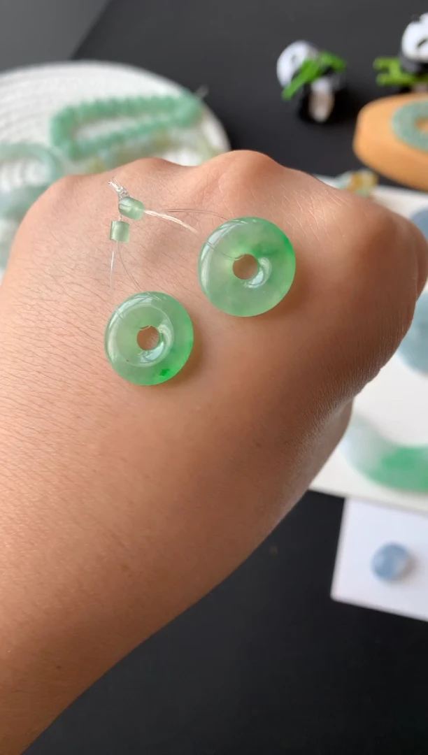 未镶嵌定制翡翠尺寸14.3*2.7/14.4*2.8