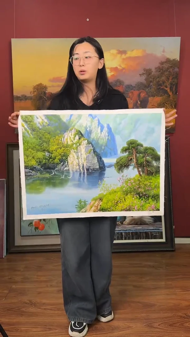 油画【46号】约50*70cm丨朝鲜原创纯手绘孤品油画丨顺丰包邮